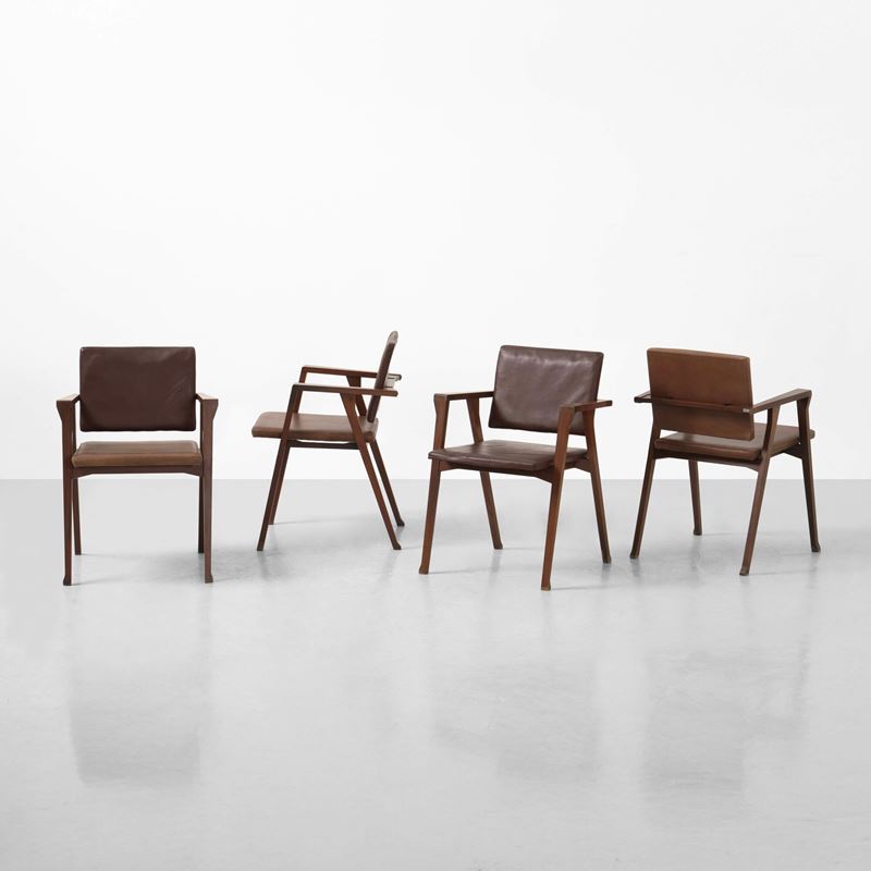 Franco Albini : Quattro poltrone mod. Luisa  - Asta Design - Cambi Casa d'Aste