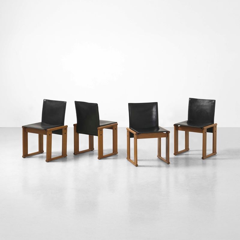 Afra e Tobia Scarpa : Quattro sedie mod. Monk  - Asta Design - Cambi Casa d'Aste