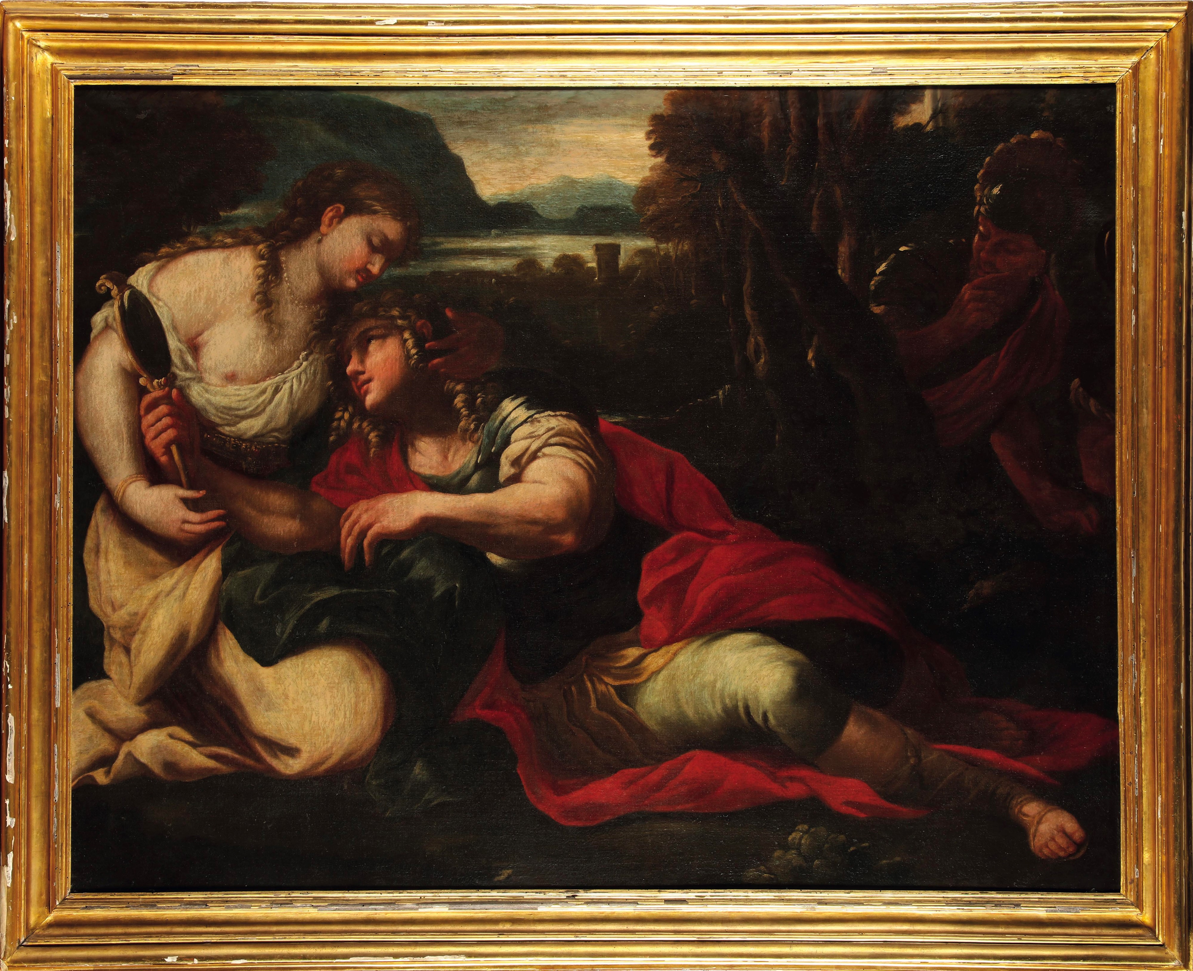 Luca Giordano - Rinaldo e Armida, olio su tela