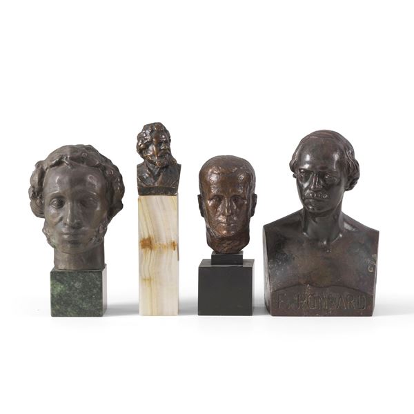 Tre teste e un busto virili