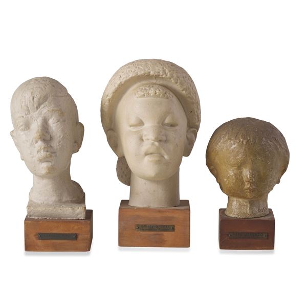 Litoceramica Piccinelli, due teste di Lorenzo Pepe e una di Giuseppe Ursi