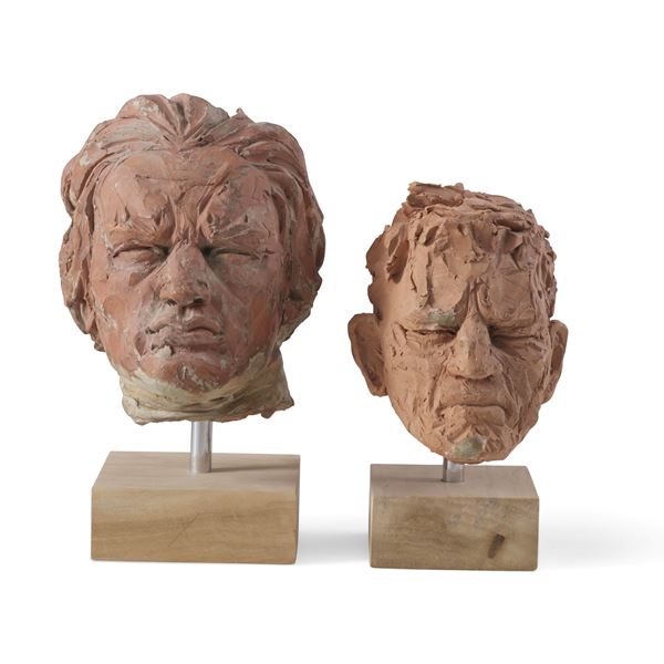 Scultori del XX secolo Due teste virili