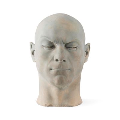 Scultore del XX secolo, Testa maschile in terracotta patinata