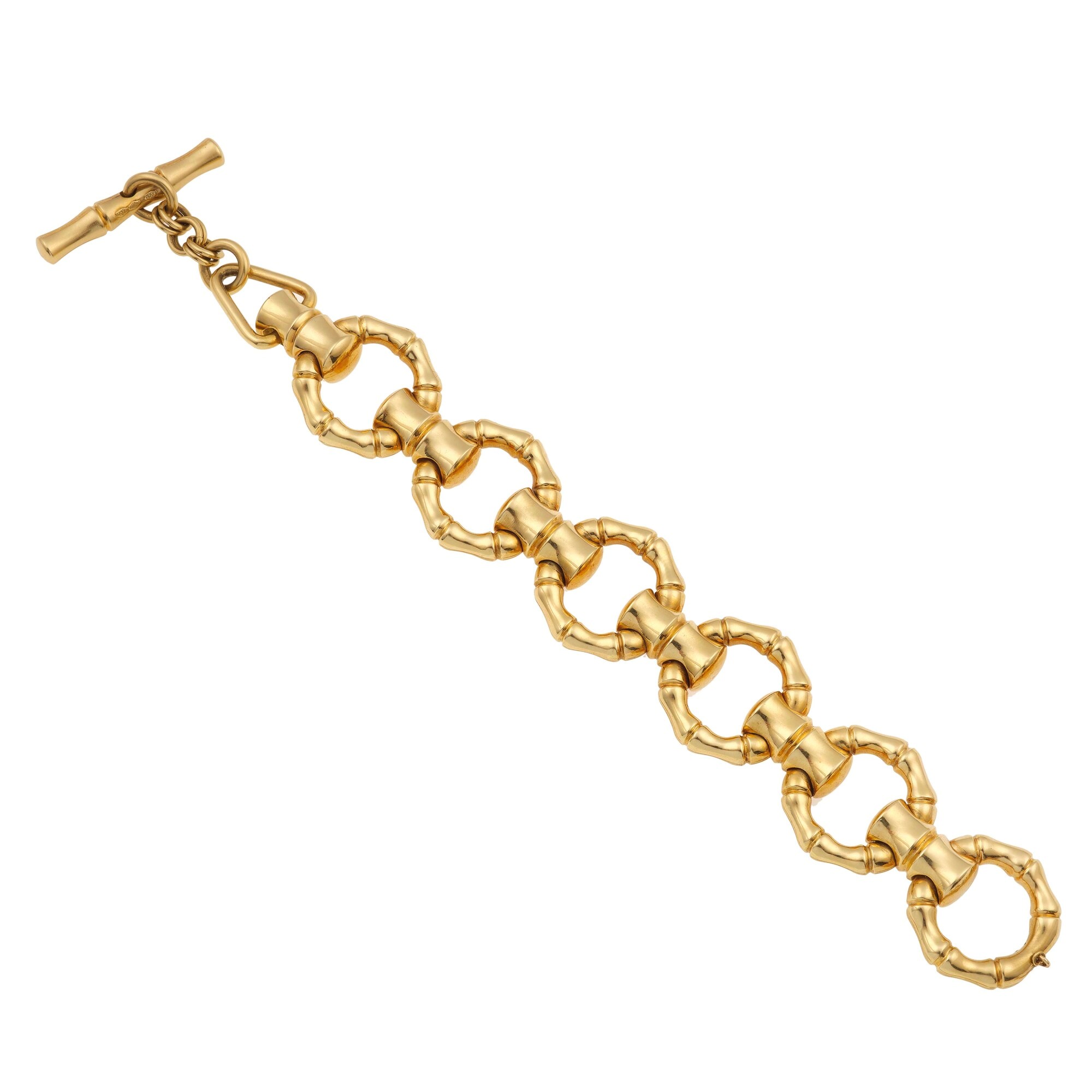 Weingrill. Bracciale "bamboo" a Maglia Liscia e Satinata