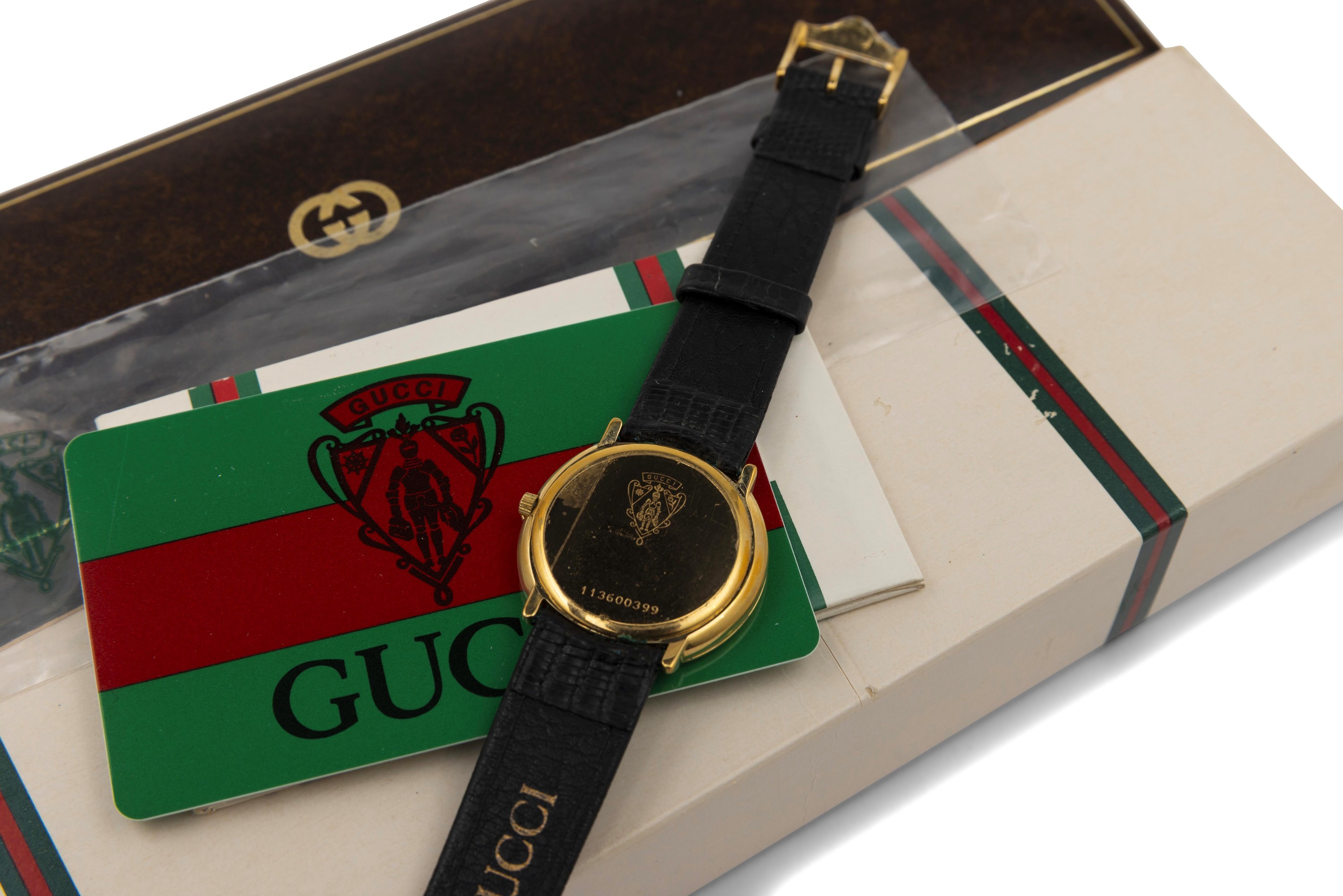 Gucci - Orologio da polso al quarzo con bracciale in pelle