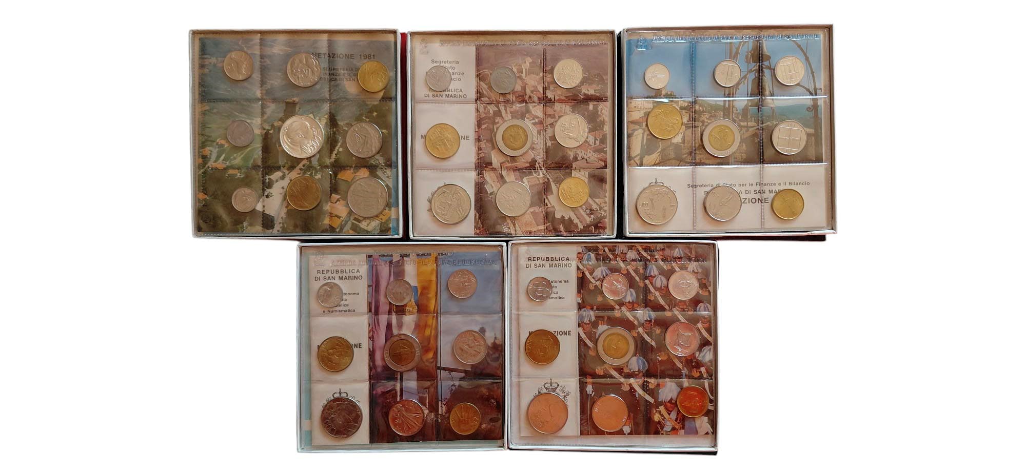 San Marino 1981-1986: 5 divisionali FdC.