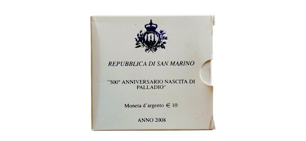 San Marino 2008: moneta celebrativa da 10 Euro Fondo Specchio in argento.