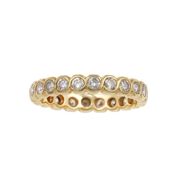 Diamond and gold ring