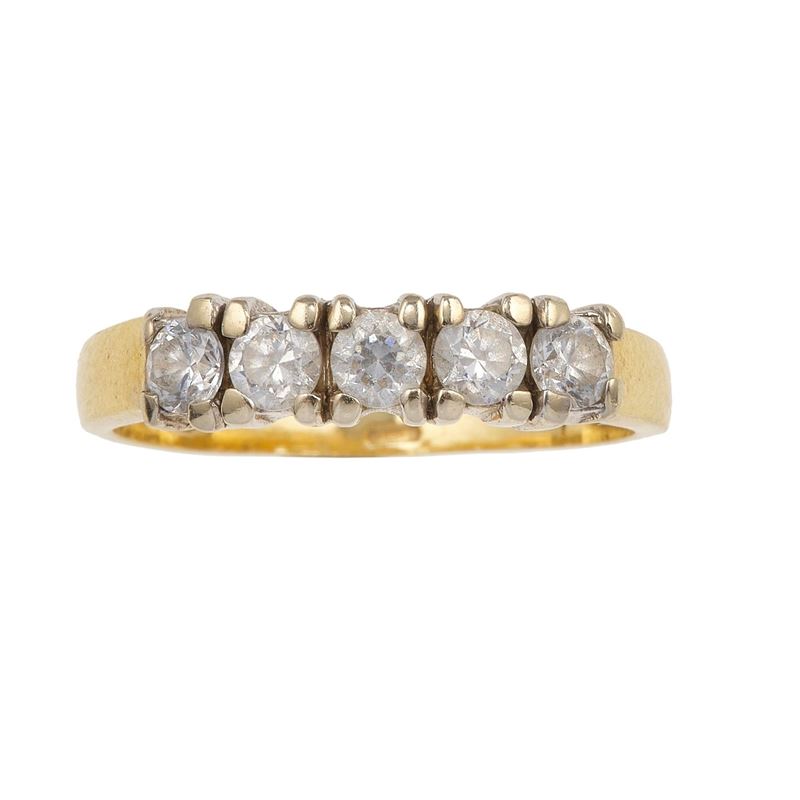 Demi-rivière con imitazioni di diamante  - Asta Gioielli - Cambi Casa d'Aste