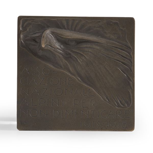 Targa commemorativa. Firmata "Eugenio Baroni" Per non dimenticare" 1915-1918