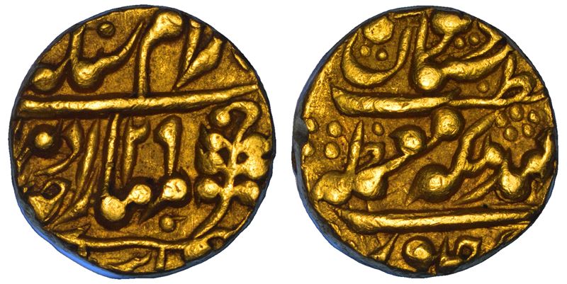INDIA - PRINCIPATO DI JAIPUR. RAM SINGH, 1835-1880. Mohur AH 29 (1864).  - Asta Numismatica - Cambi Casa d'Aste