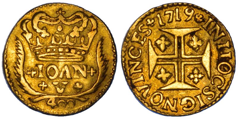 PORTOGALLO. JOAO V, 1707-1750. 400 Reis 1719. Lisbona.  - Asta Numismatica - Cambi Casa d'Aste