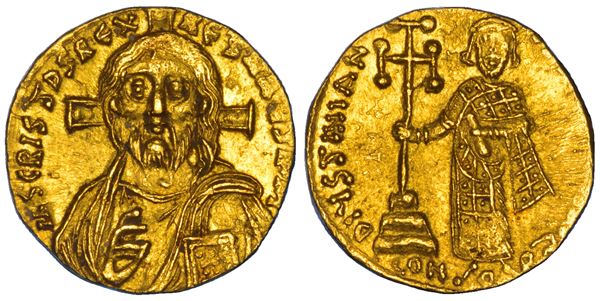 GIUSTINIANO II, 685-695 (PRIMO REGNO). Solido, anni 692-695. Costantinopoli.