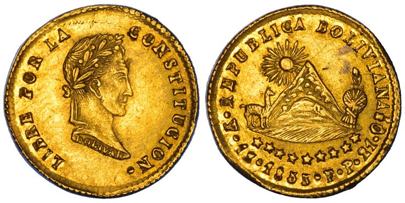 BOLIVIA. REPUBLICA. Escudo 1853. Potosi.  - Asta Numismatica - Cambi Casa d'Aste