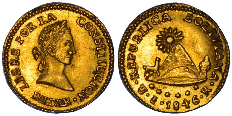 BOLIVIA. REPUBLICA. 1/2 Escudo 1846. Potosi.  - Asta Numismatica - Cambi Casa d'Aste