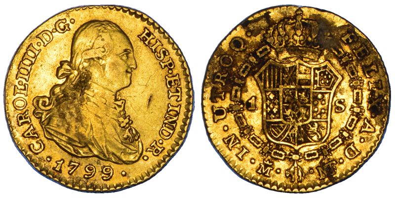 SPAGNA. CARLOS IV, 1788-1809. 1 Escudo 1799. Madrid.  - Asta Numismatica - Cambi Casa d'Aste