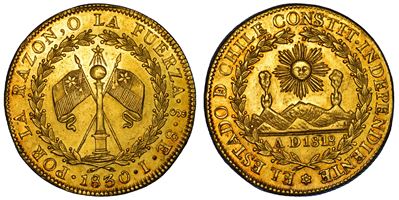 CILE, Repubblica di Cile, 8 Escudos 1830, Santiago