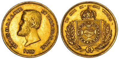 Pedro II, 5000 reis, 1855