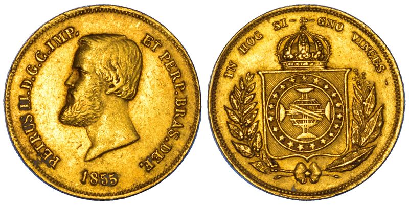 BRASILE. PEDRO II, 1831-1889. 5000 reis. 1855.  - Auction Numismatics - Cambi Casa d'Aste