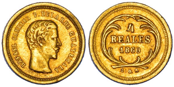GUATEMALA. REPUBLICA. 4 reales 1860.