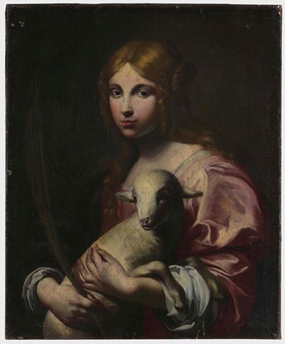 Santa Agnese, olio su tela