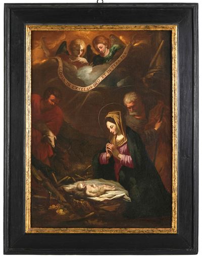 Scuola toscana del XVII secolo, Natività, olio su tela