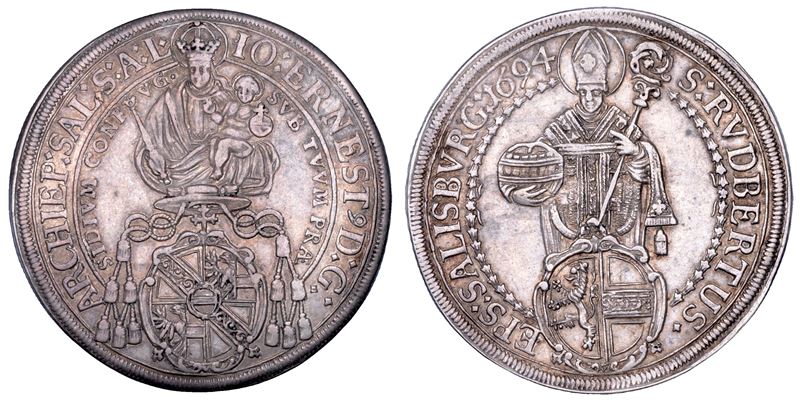 AUSTRIA - SALZBURG. JOHANN ERNST VON THUN, 1687-1709. Taler 1694.  - Asta Numismatica - Cambi Casa d'Aste