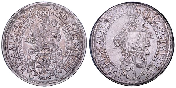 AUSTRIA - SALZBURG. PARIS VON LODRON, 1619-1653. Taler 1624.