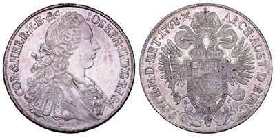 Austria, Joseph II, Taler del 1768, Gunzburg