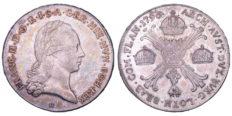 AUSTRIA. FRANZ II, 1792-1835. Kronentaler 1796. Gunzburg.  - Asta Numismatica - Cambi Casa d'Aste