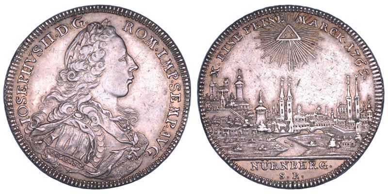 GERMANIA - NURNBERG. FREE CITY (a nome dell'imperatore Joseph II). Taler 1765.  - Asta Numismatica - Cambi Casa d'Aste