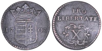 Rakoczi Ferenc, Moneta commemorativa della rivolta anti-asburgica 1705