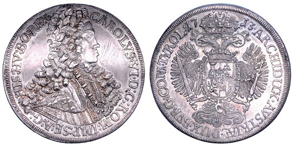 AUSTRIA. KARL VI, 1711-1740. Taler 1713. Hall.