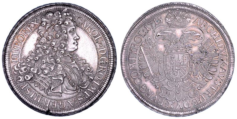 AUSTRIA. KARL VI, 1711-1740. Taler 1715. Wien.  - Asta Numismatica - Cambi Casa d'Aste