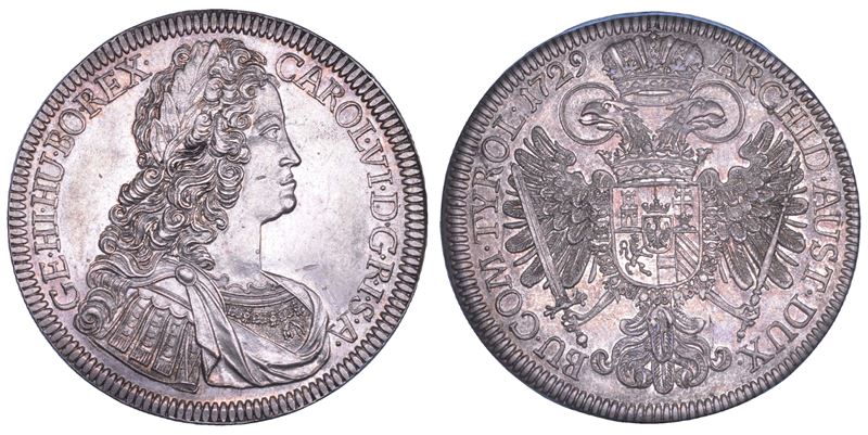 AUSTRIA. KARL VI, 1711-1740. Taler 1729. Hall.  - Auction Numismatics - Cambi Casa d'Aste