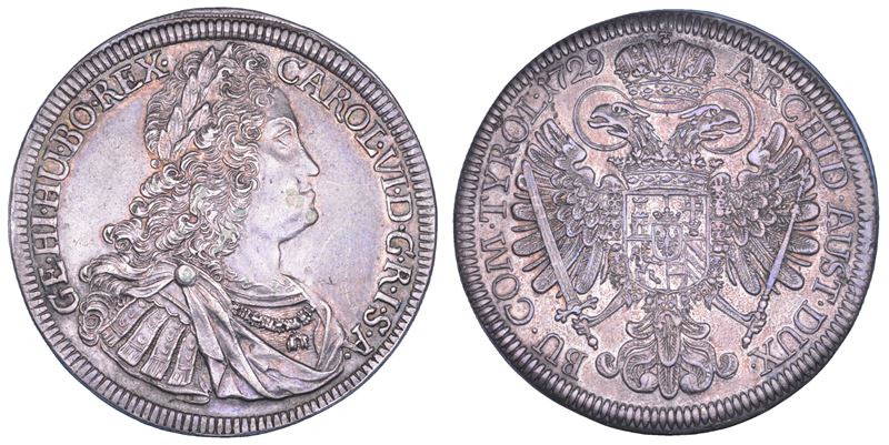 AUSTRIA. KARL VI, 1711-1740. Taler 1729. Hall.  - Asta Numismatica - Cambi Casa d'Aste