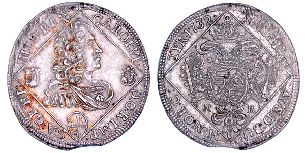 AUSTRIA. KARL VI, 1711-1740. 1/4 Taler 1732. Nagybanya.