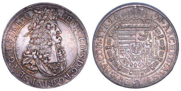 AUSTRIA. LEOPOLD I, 1657-1705. Taler 1694. Hall.