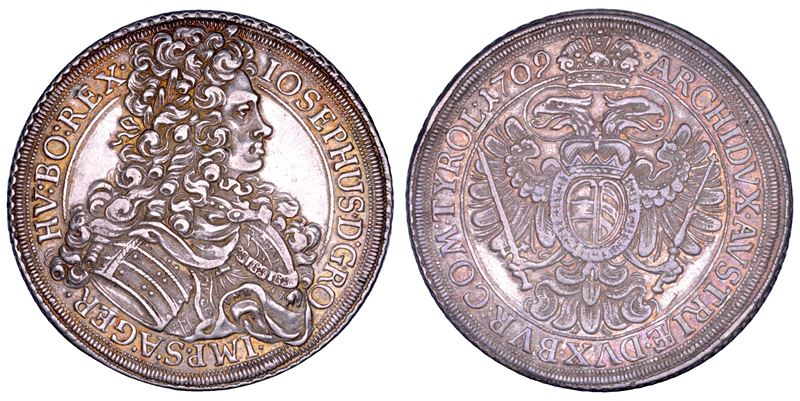 AUSTRIA. JOSEPH I, 1705-1711. Taler 1709. Wien.  - Auction Numismatics - Cambi Casa d'Aste