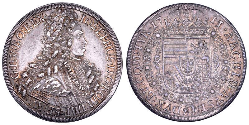AUSTRIA. JOSEPH I, 1705-1711. Taler 1711. Hall.  - Auction Numismatics - Cambi Casa d'Aste