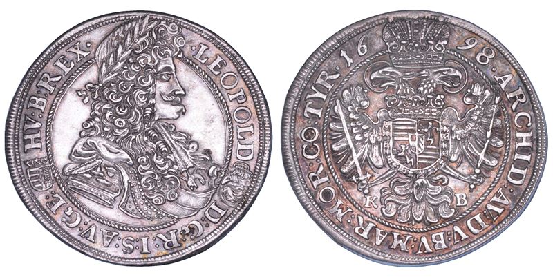 AUSTRIA. LEOPOLD I, 1657-1705. 1/2 Taler 1698. Kremnitz.  - Auction Numismatics - Cambi Casa d'Aste