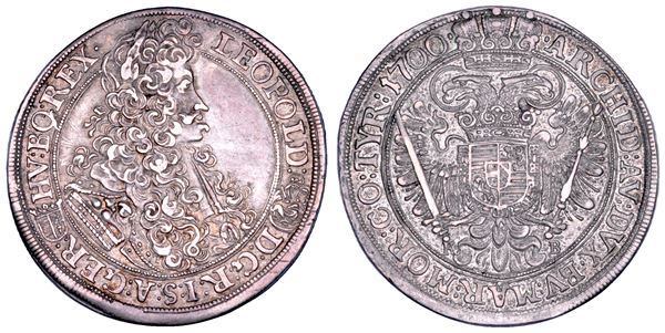 AUSTRIA. LEOPOLD I, 1657-1705. 1/2 Taler 1700. Kremnitz.