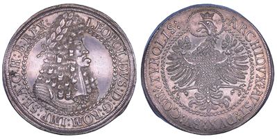 Leopold I, Doppeltaler, Hall, 1657-1705