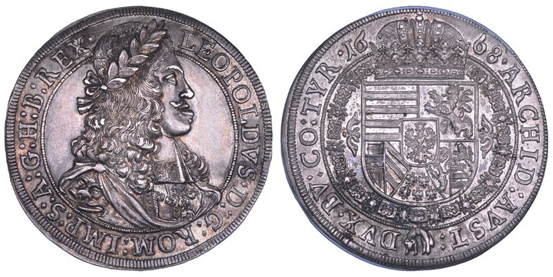 AUSTRIA. LEOPOLD I, 1657-1705. Taler 1668. Hall.  - Auction Numismatics - Cambi Casa d'Aste