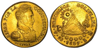 Bolivia, Repubblica. 8 Scudi 1837 LM, Potosí