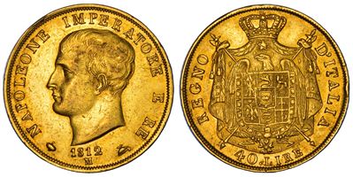 Milano, Napoleone I, 40 Lire del 1812