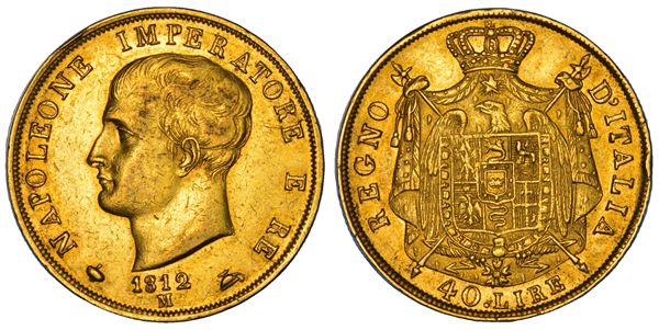 MILANO. NAPOLEONE I, 1805-1814. 40 Lire 1812.