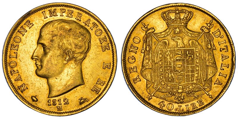 MILANO. NAPOLEONE I, 1805-1814. 40 Lire 1812.  - Auction Numismatics - Cambi Casa d'Aste