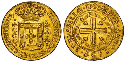 João VI (Principe Regente), 4000 Reis 1807, Bahia