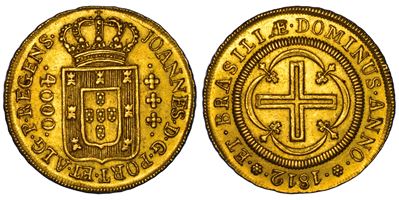 João (Principe Regente), 4000 Reis 1812, oro, Rio de Janeiro